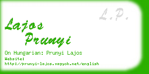 lajos prunyi business card